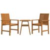 vidaXL Set da Salotto da Giardino 3 pz in Legno Massello di Acacia