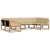 vidaXL Set di divani da esterno con cuscino 6 pcs Bianco e Beige