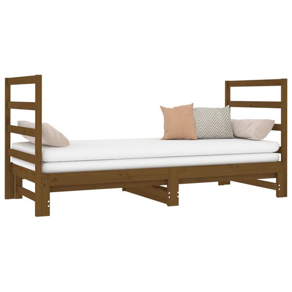 vidaXL Dormeuse Estraibile Ambra 2x(90x190) cm Legno Massello di Pino