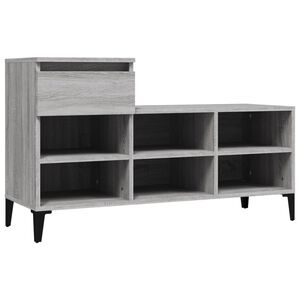 vidaXL Scarpiera Grigio Sonoma 102x36x60 cm in Legno Multistrato