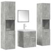 vidaXL Set Mobili da Bagno 5 pz Grigio Cemento in Legno Multistrato
