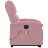 vidaXL Poltrona Alzapersona Massaggi Elettrica Reclinante Rosa Velluto