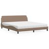 vidaXL Letto con Materasso Dover Cappuccino 180x200cm Similpelle