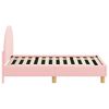 vidaXL Struttura letto per bambini con testata Rosa 70 x 140 cm