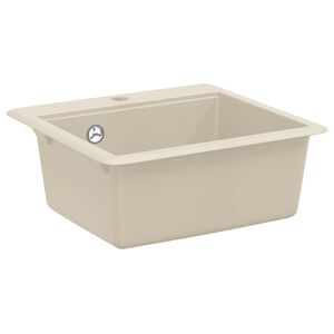 vidaXL Lavello 80% Quarzo e 20% Resina 470 x 440 mm Beige