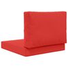 vidaXL Cuscino per divano da esterno 2 pcs Rosso Poliestere