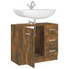 vidaXL Mobile Lavabo Rovere Fumo 63x30x54 cm in Legno Multistrato