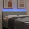 vidaXL Testiera LED con testiera Grigio chiaro 144 cm Poliestere