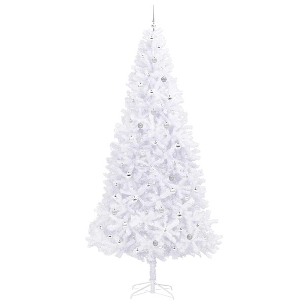vidaXL Albero di Natale artificiale Bianco 300 cm PVC e Acciaio