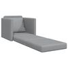 vidaXL Divano Letto da Terra 2 in 1 Grigio Chiaro 112x174x55cm Tessuto