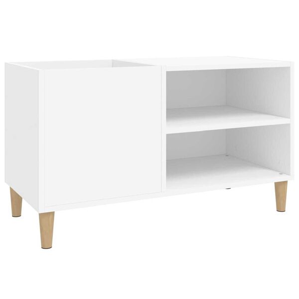 vidaXL Mobile Porta Dischi Bianco 84,5x38x48 cm in Legno Multistrato