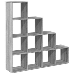 vidaXL Libreria 4 Ripiani Grigio Sonoma 131,5x29x131,5 cm Truciolato