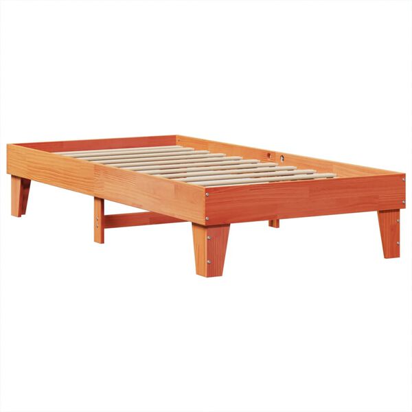 vidaXL Letto senza Materasso Marrone Cera 90x200 cm Legno di Pino