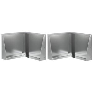 vidaXL Muro di contenimento 2 pz 50 x 50 x 40 cm Acciaio zincato