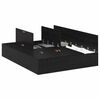 vidaXL Struttura letto con contenitore Rovere Nero 160 x 200 cm