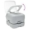 vidaXL Toilette da Campeggio 2 pcs Grigio e Bianco