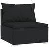 vidaXL Set Divani da Giardino 12 pz con Cuscini in Polyrattan Nero
