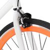 vidaXL Bicicletta a Scatto Fisso Bianca e Arancione 700c 55 cm