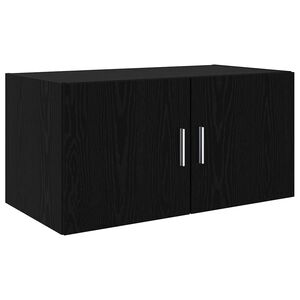 vidaXL Armadietto a muro Rovere nero 80 x 42.5 x 40 cm