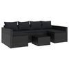vidaXL Set da Giardino 2 pz con Cuscini Nero in Polyrattan