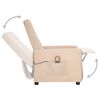 vidaXL Poltrona Massaggiante Crema in Tessuto