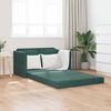 vidaXL Divano Letto da Terra 2 in 1 Verde Scuro 122x204x55 cm Velluto
