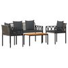 vidaXL Set Mobili da Esterno 4 pz Grigio e Grigio Scuro polyrattan