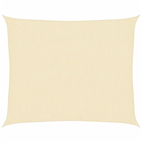 vidaXL Vela Parasole 160 g/m² Crema 2,5x3 m in HDPE
