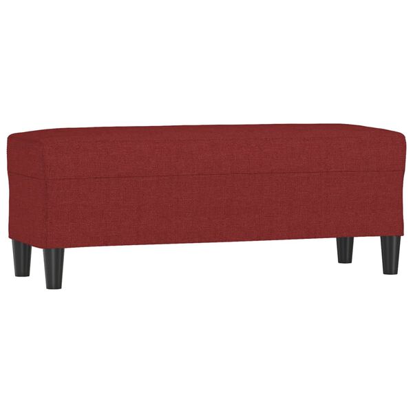 vidaXL Panca Rosso Vino 100x35x41 cm in Tessuto