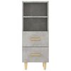 vidaXL Credenza Grigio Cemento 34,5x34x90 cm in Legno Multistrato