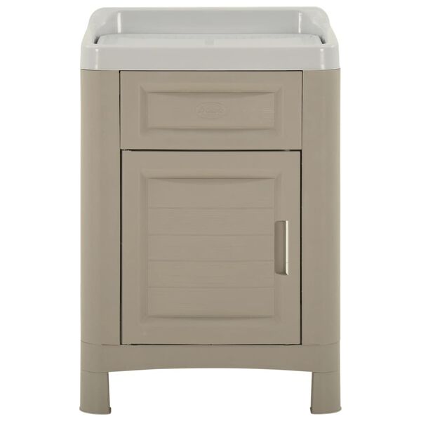 vidaXL Mobiletto per Lavanderia 60x51x89 cm Sabbia