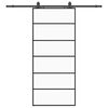 vidaXL Porta Scorrevole con Ferramenta Nera 90x205 cm in Vetro ESG