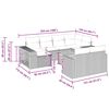 vidaXL Set Divani da Giardino 11 pz con Cuscini Beige in Polyrattan