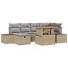 vidaXL Set Divano da Giardino 7 pz Beige polyrattan