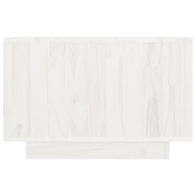 vidaXL Tavolino da Salotto Bianco 50x50x33,5 cm Legno Massello di Pino
