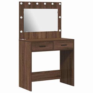 vidaXL Tavolo da Trucco con cassetto Rovere Marrone 78,5 x 41 x 135 cm