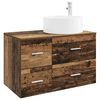 vidaXL Set di mobili per il bagno 2 pz Legno antico