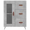 vidaXL Credenza Grigio Cemento 69,5x34x180 cm in Legno Multistrato