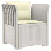 vidaXL Poltrona a 1 Posto con Cuscini Aspetto Rattan PP Bianco