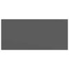 vidaXL Scaffali a Parete 4 pz Grigio Lucido 50x23x3,8 cm in MDF