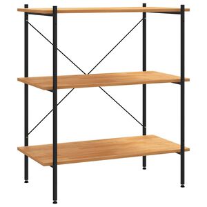 vidaXL Scaffale a 3 ripiani nero e rovere 80x40x92 cm