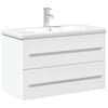 vidaXL Mobile da Bagno con Lavabo Bianco