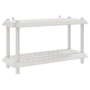 vidaXL Unit&agrave; di scaffalatura 2 livelli 100 x 40 x 55,5 cm PP Bianco