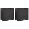 vidaXL Vaso da giardino 2 pz Nero 50 x 30 x 49 cm