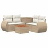 vidaXL Set di divani 6 pz Beige e Bianco Crema