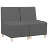 vidaXL Unit&agrave; di Divano Modulare Senza Braccioli 2 pcs Grigio scuro