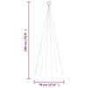 vidaXL Albero di Natale Pennone Bianco Caldo 108 LED 180 cm