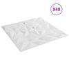 vidaXL Pannelli da parete 48 pcs Bianco 50 x 50 cm Schiuma XPS