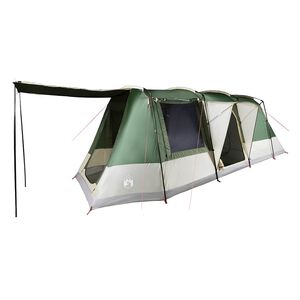 vidaXL Tenda da Campeggio a Tunnel per 4 Persone Verde Impermeabile