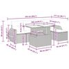 vidaXL Set Divano da Giardino 6 pz con Cuscini Marrone Polyrattan Acacia